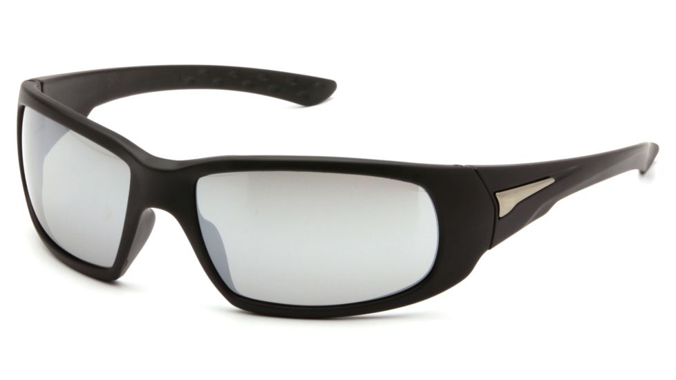 Venture Gear Montello Shooting Glasses, Silver Mirror Anti-Fog Lens, Black Frame VGSB670T