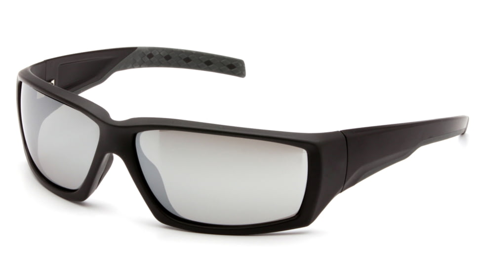 Venture Gear Overwatch Shooting Glasses, Silver Mirror Anti-Fog Lens, Black Frame VGSB770T