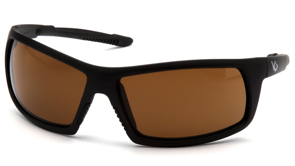 Venture Gear Stonewall Shooting Glasses, Bronze Anti-Fog Lens, Black Frame VGSB418T