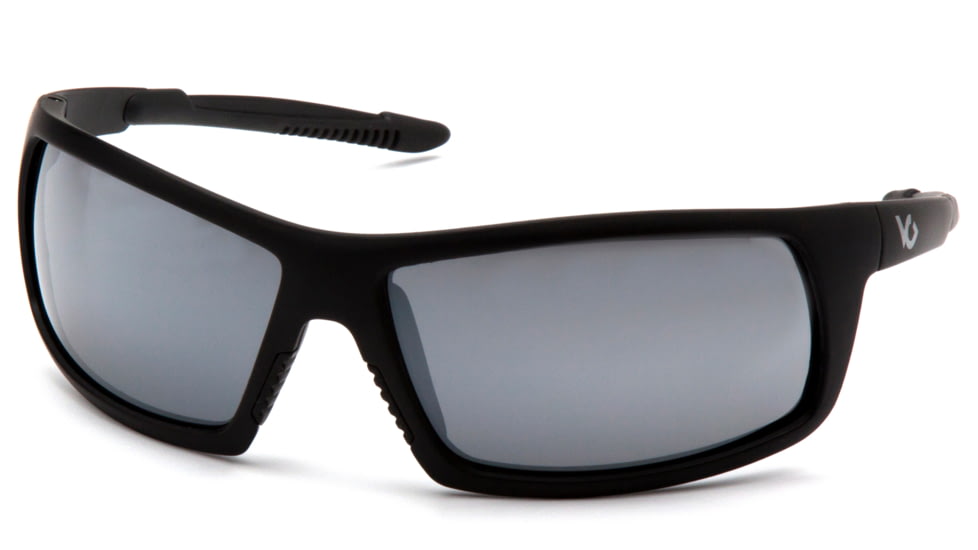 Venture Gear Stonewall Shooting Glasses, Silver Mirror Anti-Fog Lens, Black Frame VGSB470T