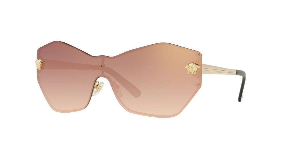 Versace GLAM MEDUSA SHIELD VE2182 Sunglasses 12526F-43 - , Gradient Pink Mirror Pink Lenses
