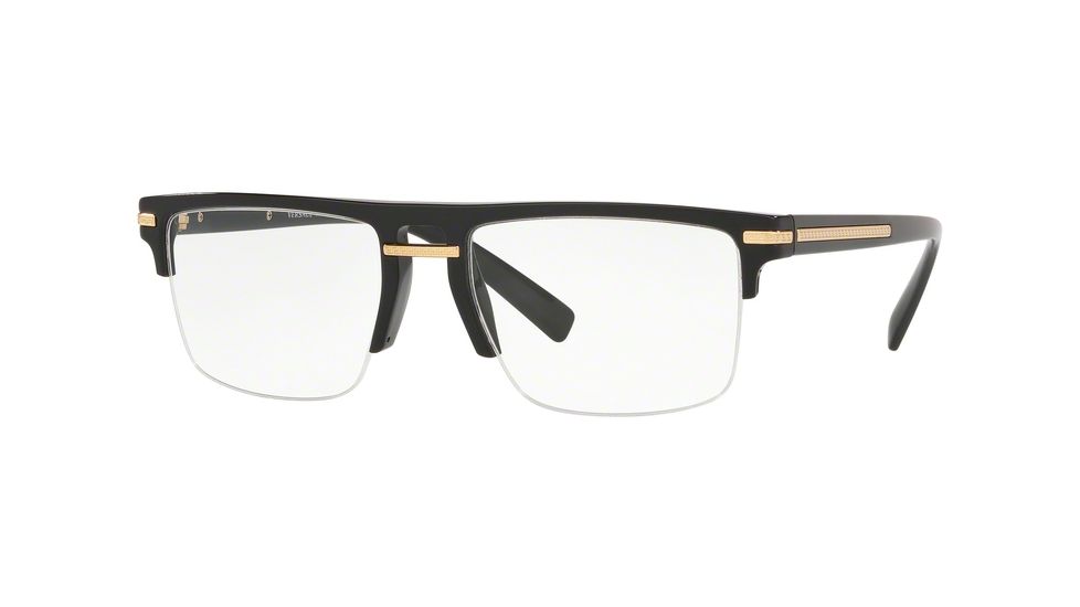 Versace GRECA AEGIS VE3269 Bifocal Prescription Eyeglasses, 53mm, Black, VE3269-GB1-53-BI