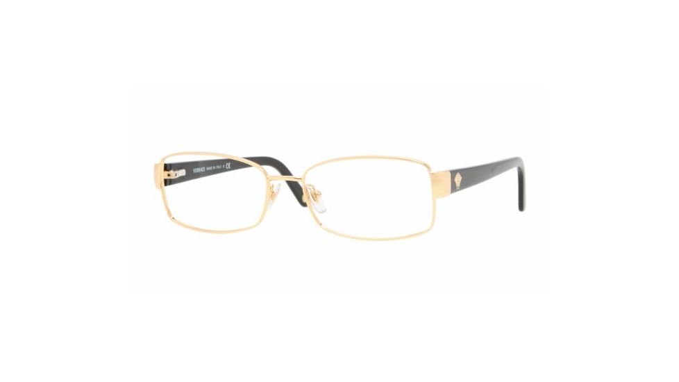 Versace VE1177 Progressive Eyeglasses - Gold Demo Lens Frame / 52 mm Prescription Lenses, 1002-5216