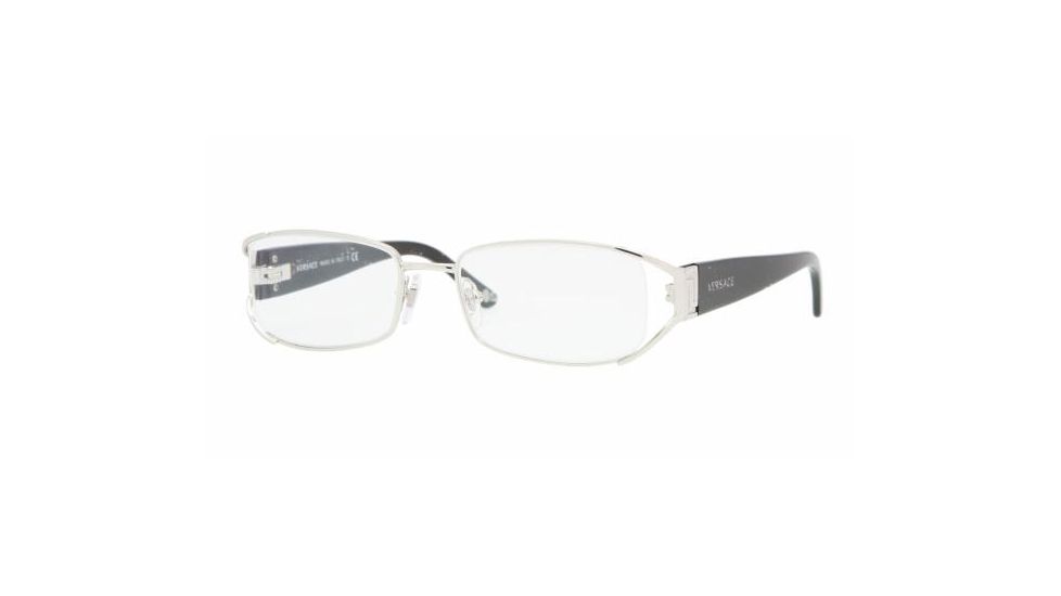 Versace VE 1179 Eyeglasses Styles -  Silver Frame w/Non-Rx 50 mm Diameter Lenses, 1000-5017