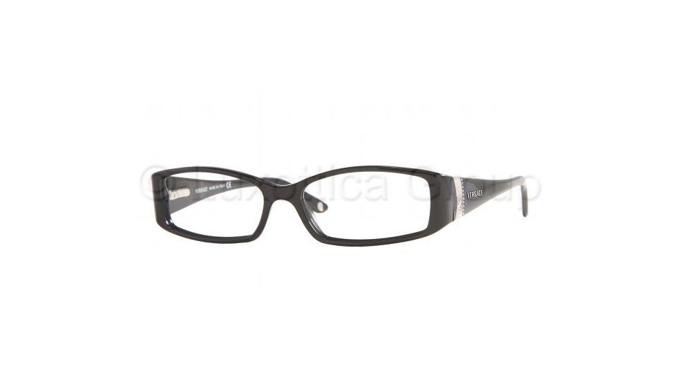 Versace VE3091B SV Prescription Eyeglasses Shiny Black Frame / 51 mm Prescription Lenses, GB1-5115