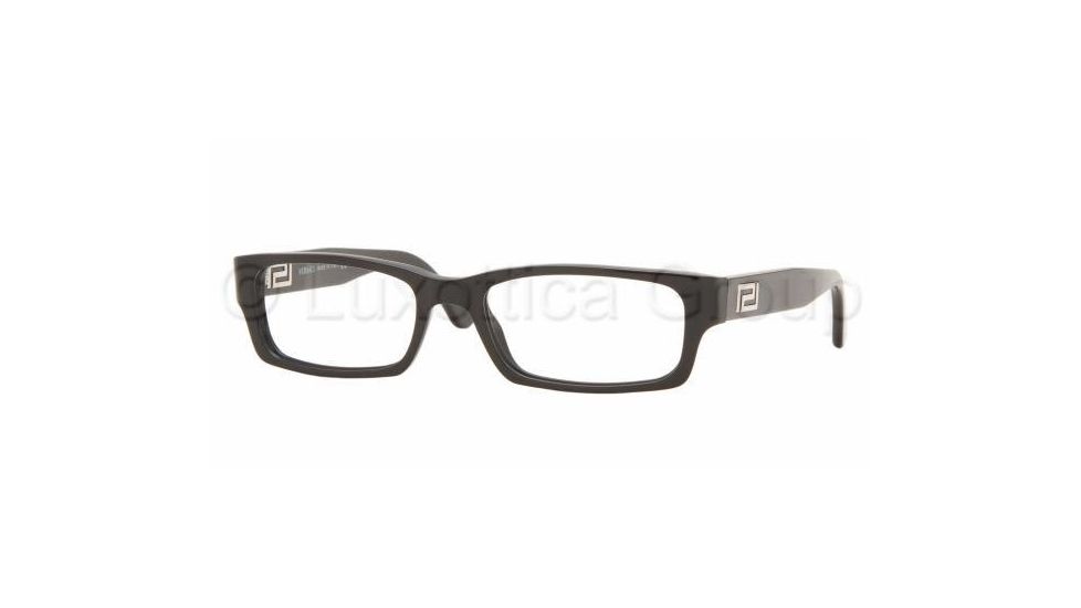 Versace VE3102 Progressive Eyeglasses - Shiny Black Frame / 52 mm Prescription Lenses, GB1-5217