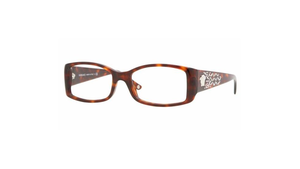 Versace VE3139B Progressive Eyeglasses - Havana Demo Lens Frame / 51 mm Prescription Lenses, 879-5116