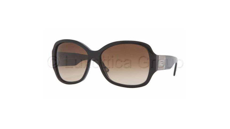Versace VE4166B Bifocal Sunglasses - Shiny Black Brown Gradient Frame / 58 mm Prescription Lenses, GB1-13-5815