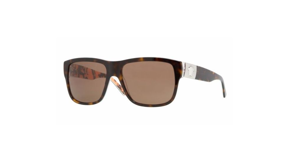 Versace VE4192 Bifocal Prescription Sunglasses VE4192-890-73-5615 - Lens Diameter 56 mm, Frame Color Havana / Baroque Pea Black