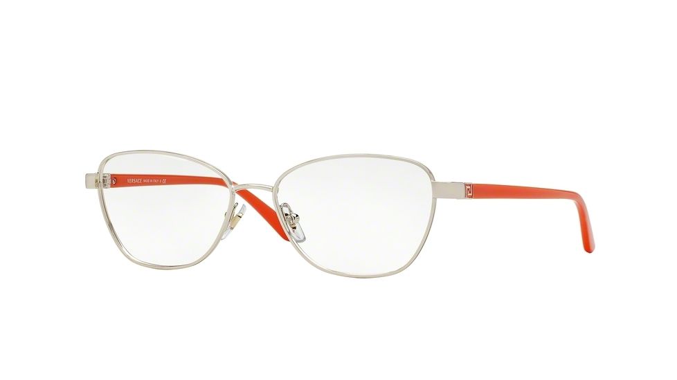 Versace VE1221 Single Vision Prescription Eyeglasses 1252-52 - Pale Gold Frame