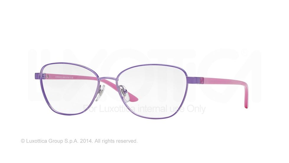 Versace VE1221 Single Vision Prescription Eyeglasses 1347-52 - Violet Frame