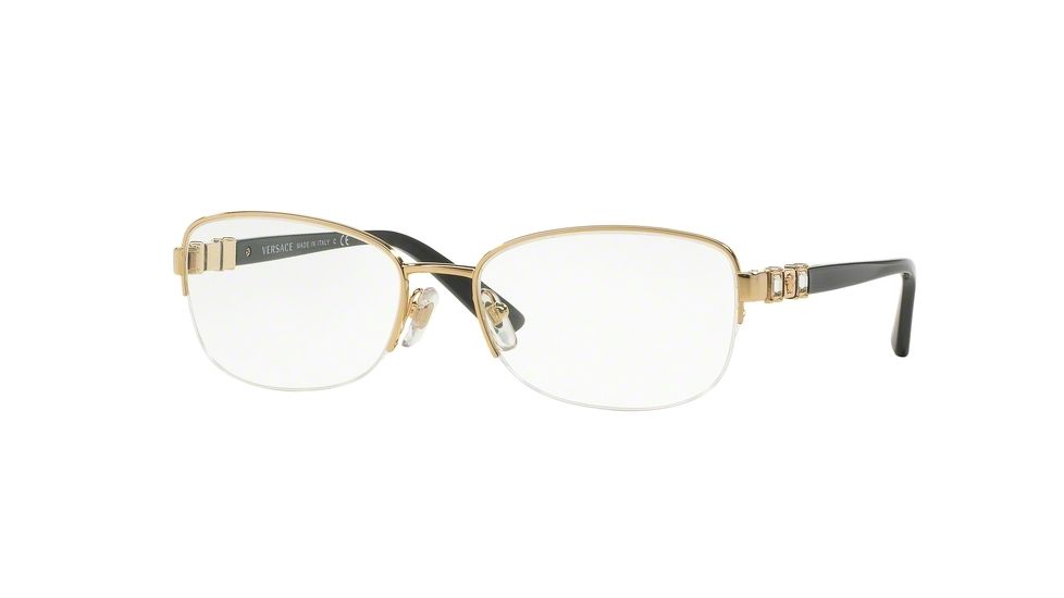 Versace VE1230B Bifocal Prescription Eyeglasses 1002-52 - Gold Frame