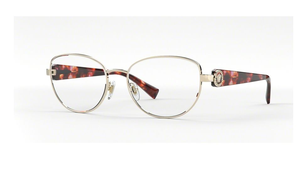 Versace VE1246B Bifocal Prescription Eyeglasses 1427-52 - Pale Gold Frame