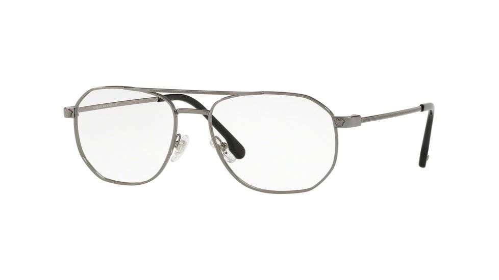 Versace VE1252 Bifocal Prescription Eyeglasses, 53mm, Gunmetal, VE1252-1001-53-BI