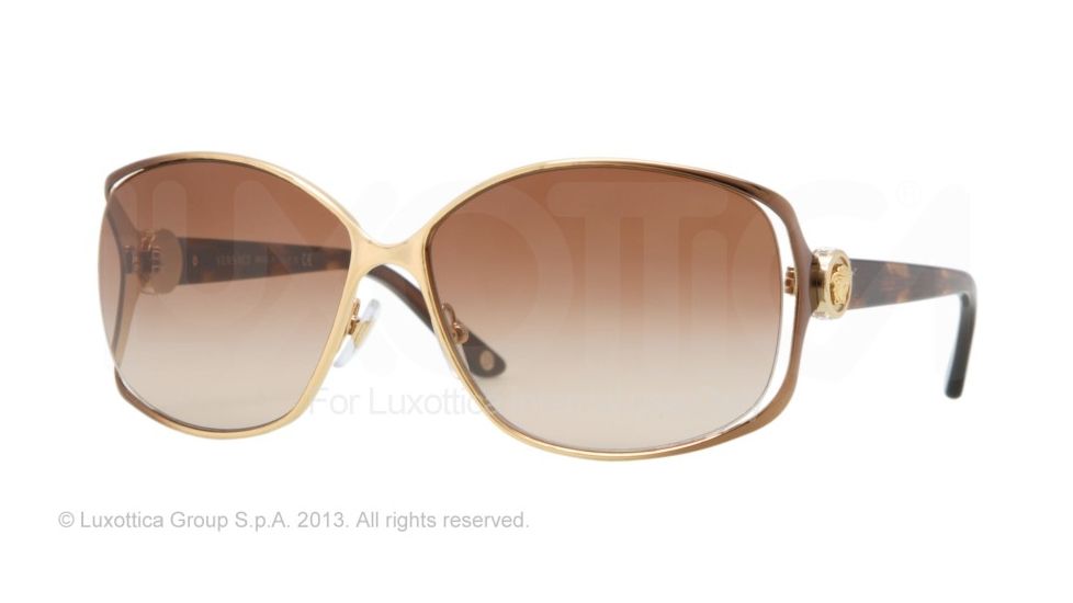 Versace VE2125B Bifocal Prescription Sunglasses VE2125B-130913-60 - Lens Diameter 60 mm, Frame Color Gold/Brown