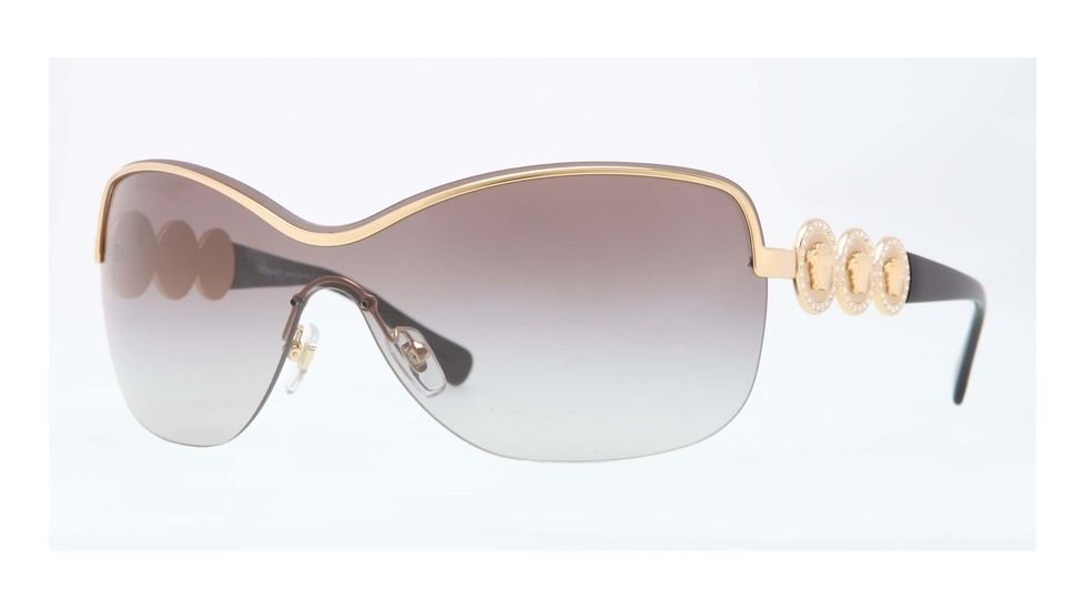 Versace VE2146B Sunglasses 100211-36 - Gold Frame, Gray Gradient Lenses