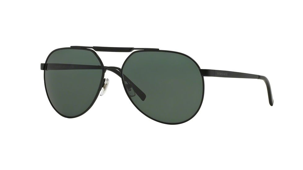 Versace VE2155 Single Vision Prescription Sunglasses VE2155-126171-59 - Lens Diameter 59 mm, Frame Color Matte Black