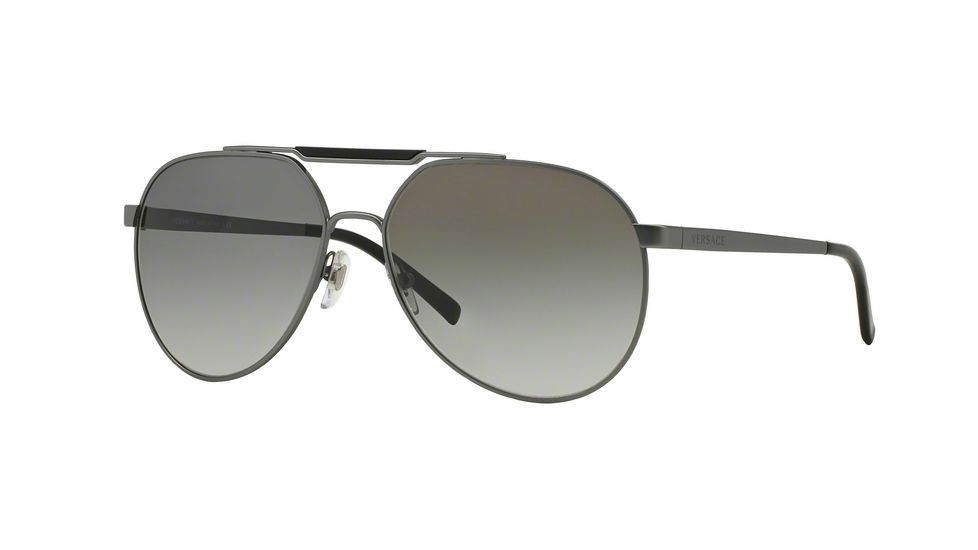 Versace VE2155 Single Vision Prescription Sunglasses VE2155-135111-59 - Lens Diameter 59 mm, Frame Color Matte Gunmetal