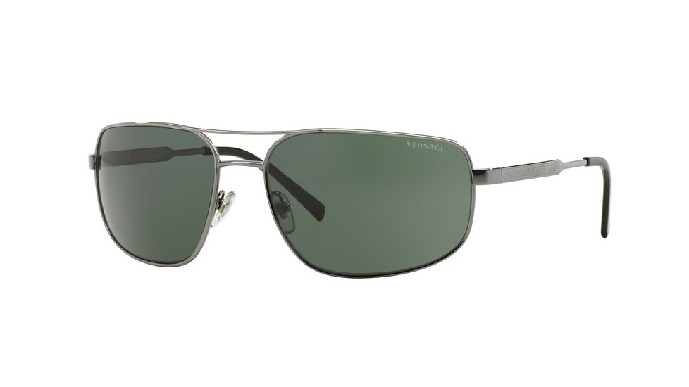 Versace VE2158 Progressive Prescription Sunglasses VE2158-100171-63 - Lens Diameter 63 mm, Frame Color Gunmetal