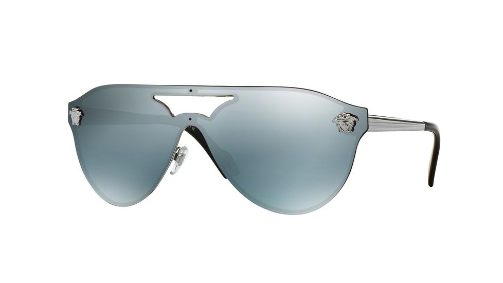 Versace VE2161 Single Vision Prescription Sunglasses VE2161-10011U-42 - Lens Diameter 42 mm, Frame Color Gunmetal