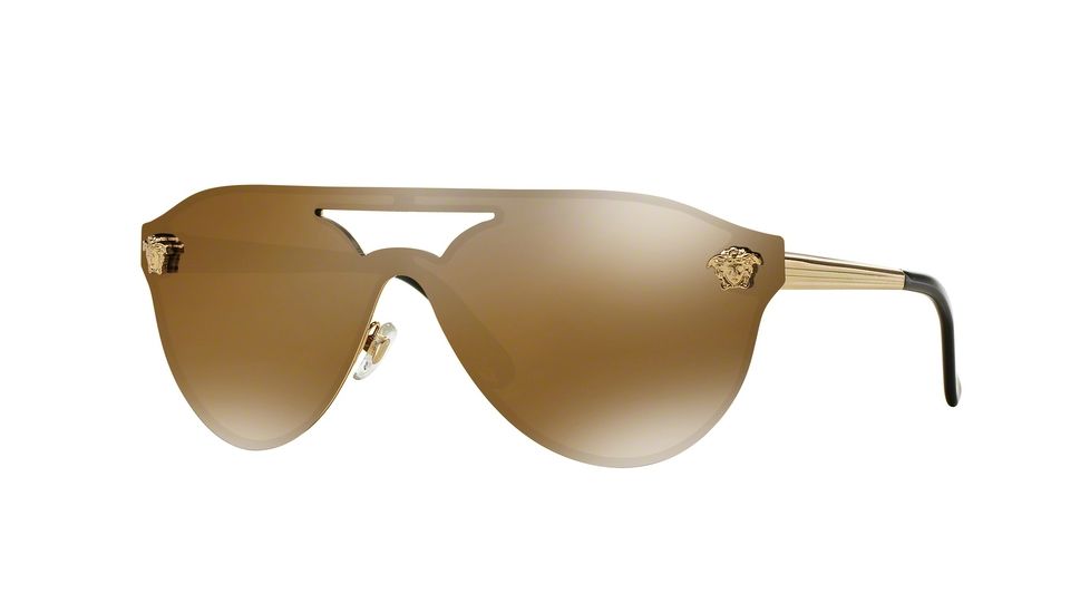 Versace VE2161 Single Vision Prescription Sunglasses VE2161-1002F9-42 - Lens Diameter 42 mm, Frame Color Gold