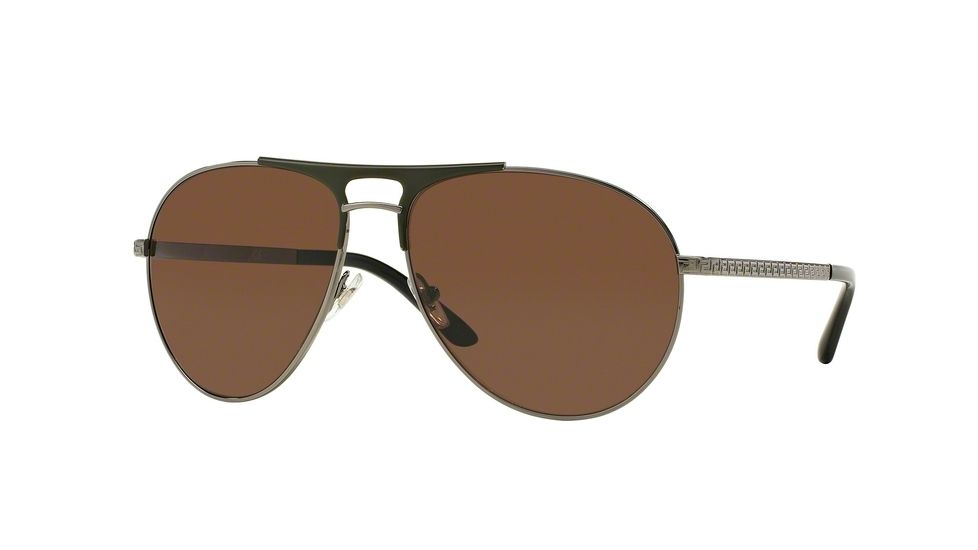 Versace VE2164 Single Vision Prescription Sunglasses VE2164-100173-60 - Lens Diameter 60 mm, Frame Color Gunmetal/matte Green