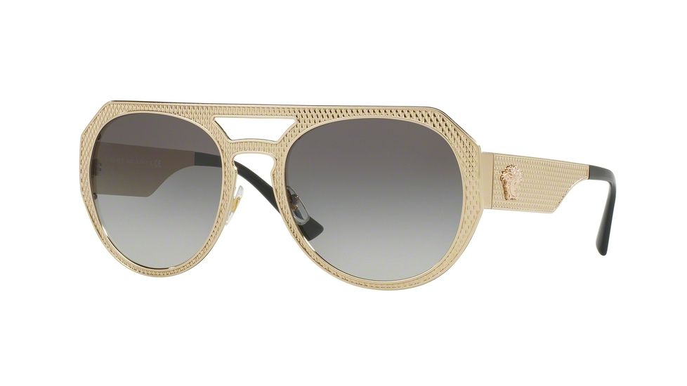 Versace VE2175 Bifocal Prescription Sunglasses VE2175-125211-60 - Lens Diameter 60 mm, Frame Color Pale Gold
