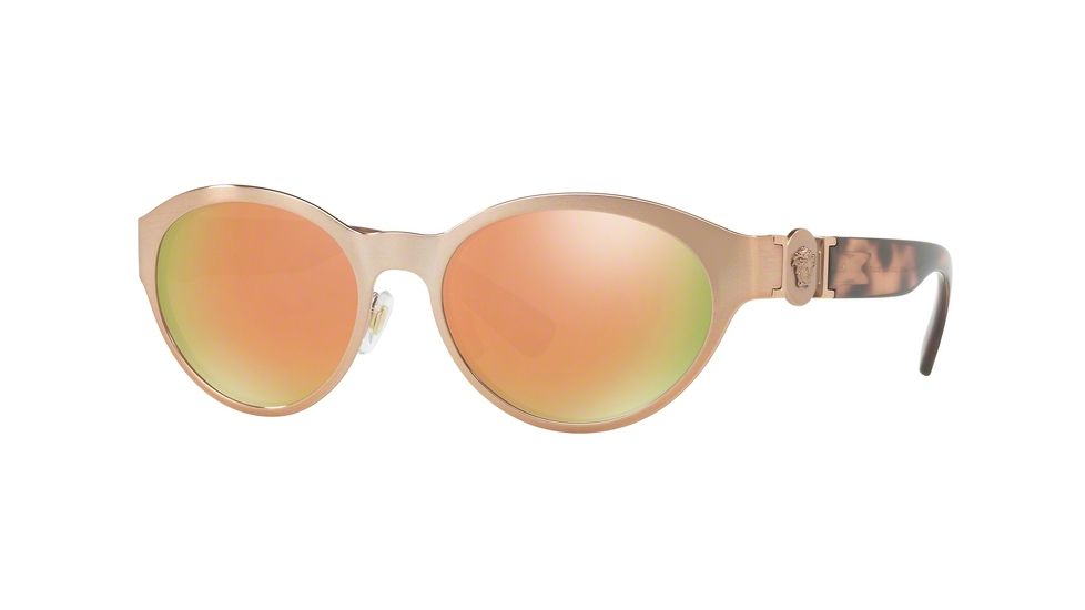 Versace VE2179 Single Vision Prescription Sunglasses VE2179-13614Z-55 - Lens Diameter 55 mm, Frame Color Brushed Copper