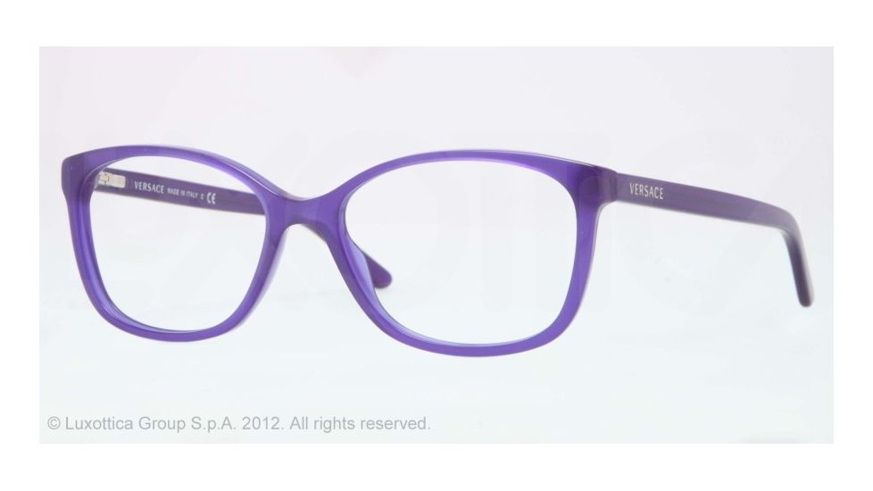 Versace VE3147M Single Vision Prescription Eyeglasses 936-51 - Blue Violet Frame, Demo Lens Lenses
