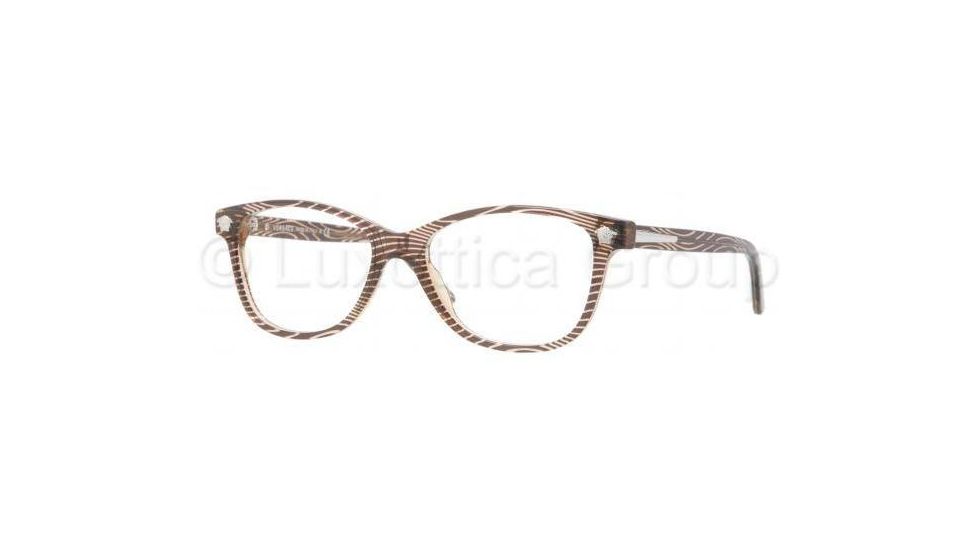 Versace VE3153 Eyeglass Frames 934-5116 - Wave On Brown Frame