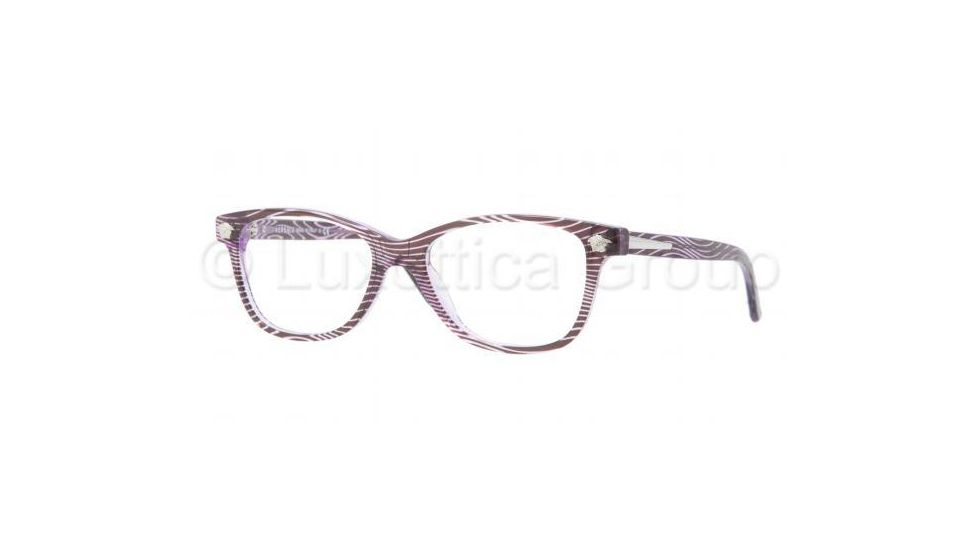 Versace VE3153 Eyeglass Frames 958-5316 - Waves Violet Frame, Demo Lens Lenses
