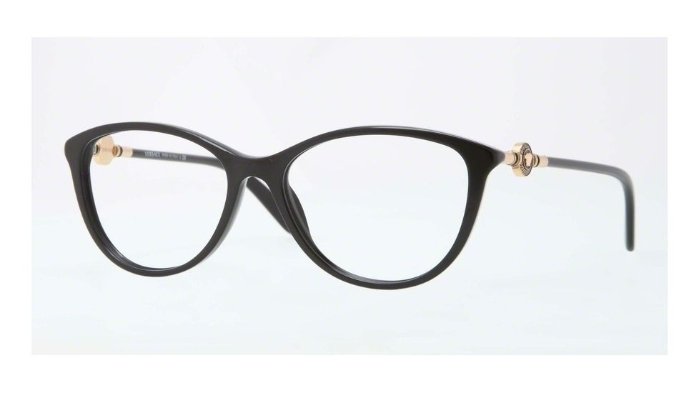 Versace VE3175A Single Vision Prescription Eyeglasses GB1-54 - Black Frame