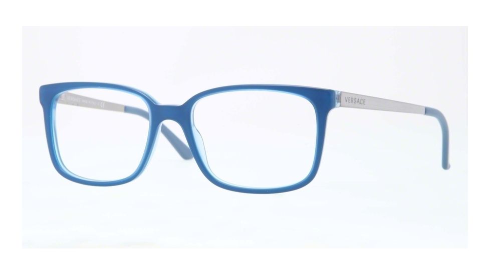 Versace VE3182 Bifocal Prescription Eyeglasses 5081-53 - Blue/azure/blue Tr Sand Frame