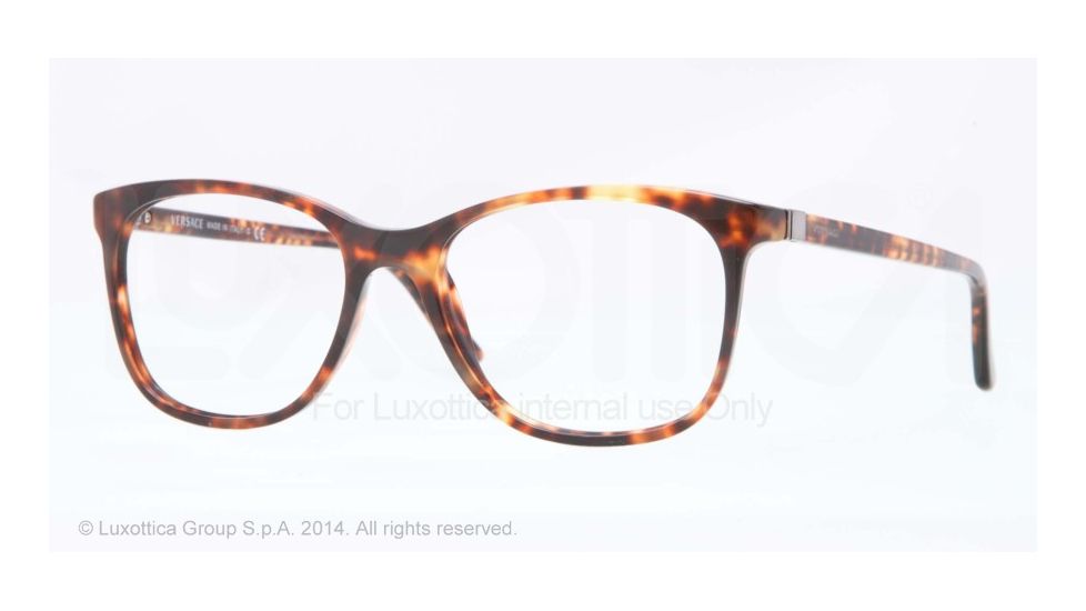Versace VE3187 Progressive Prescription Eyeglasses 954-53 - Striped Havana Frame
