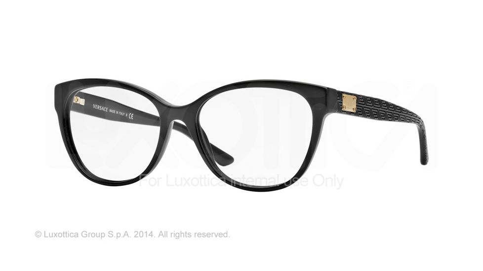 Versace VE3193 Bifocal Prescription Eyeglasses GB1-52 - Black Frame