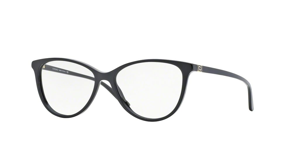 Versace VE3194 Single Vision Prescription Eyeglasses GB1-52 - Black Frame