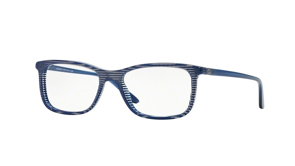 Versace VE3197 Bifocal Prescription Eyeglasses 5104-53 - Blue Rule Frame