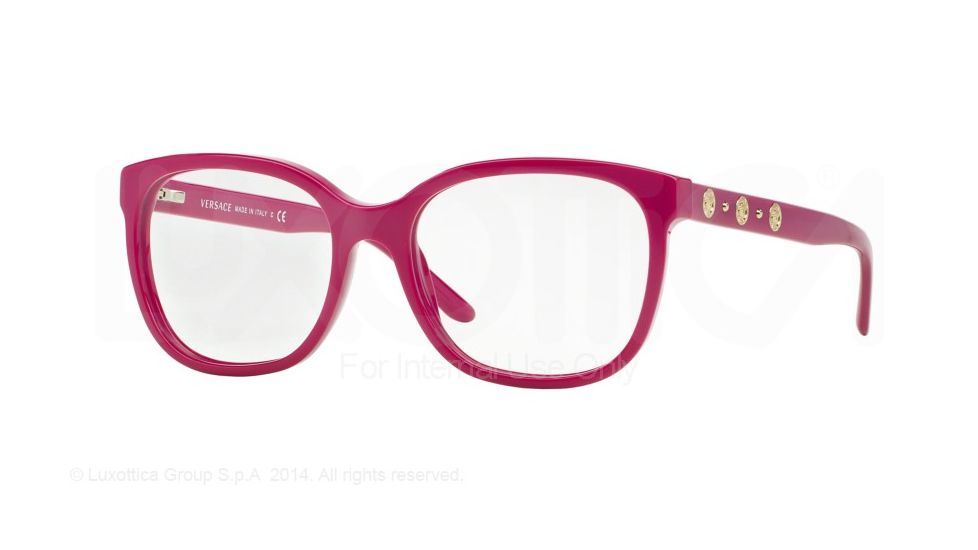 Versace VE3203 Single Vision Prescription Eyeglasses 5067-53 - Fuxia Frame