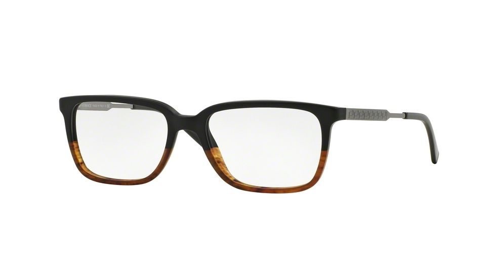 Versace VE3209 Single Vision Prescription Eyeglasses 5134-55 - Matte Black/matte Havana Frame