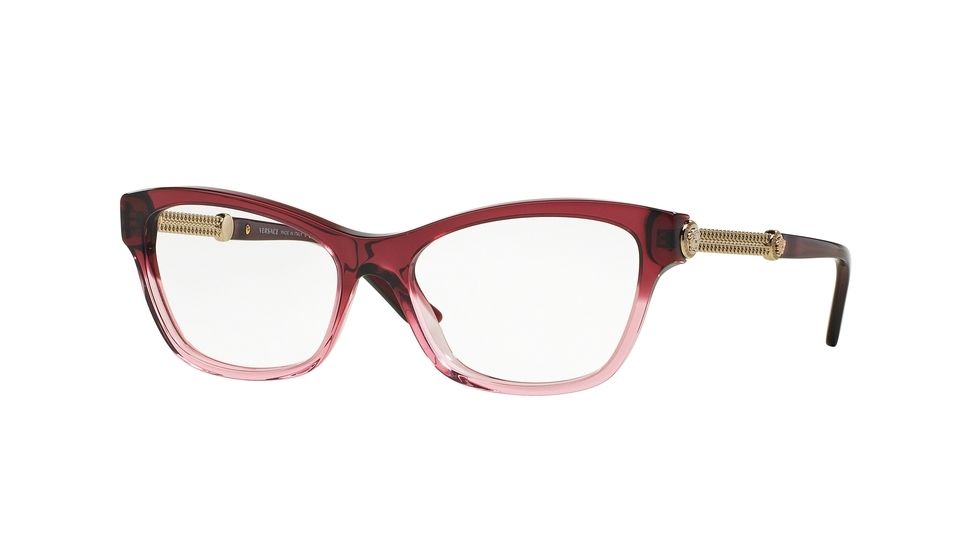 Versace VE3214A Single Vision Prescription Eyeglasses 5151-54 - Tr Marc/tr Pink Frame