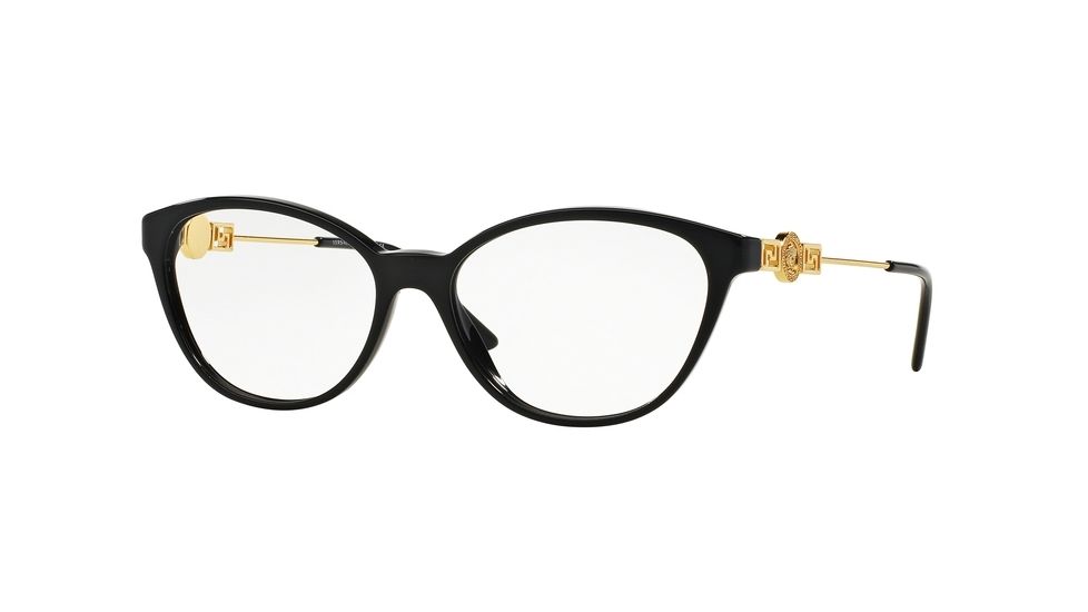 Versace VE3215 Progressive Prescription Eyeglasses GB1-52 - Black Frame