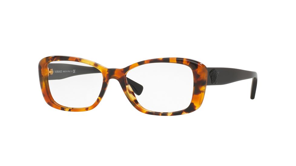 Versace VE3228A Eyeglass Frames 260-54 - Light Havana Frame