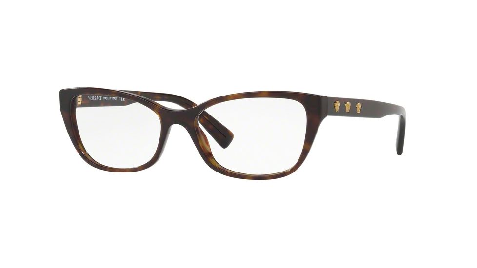Versace VE3249 Bifocal Prescription Eyeglasses 108-52 - Dark Havana Frame