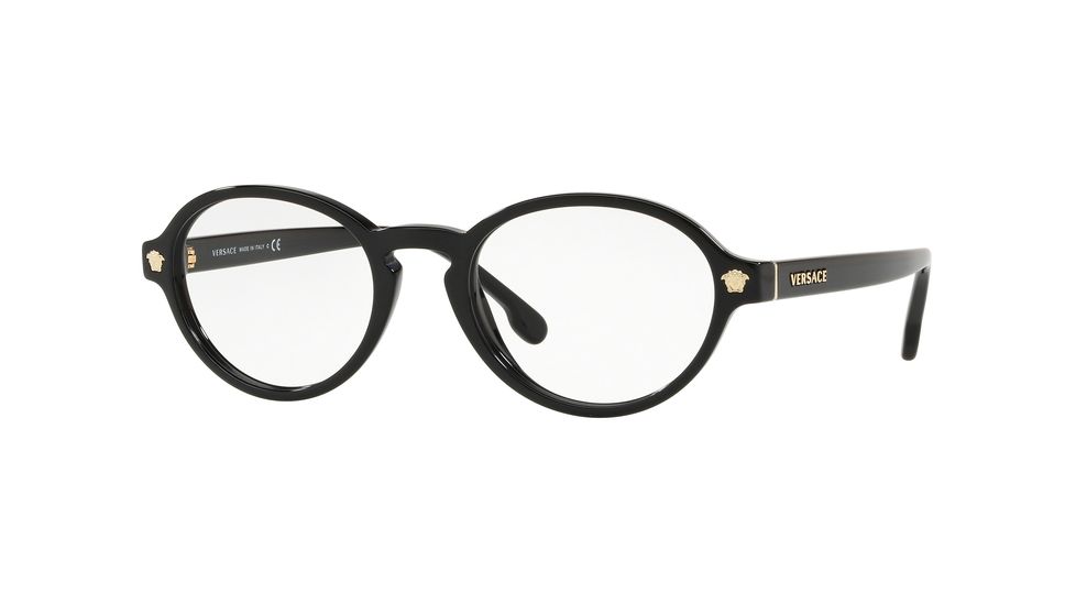 Versace VE3259 Progressive Prescription Eyeglasses GB1-50 - Black Frame