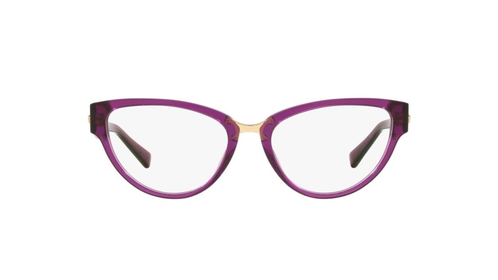 Versace VE3267 Progressive Prescription Eyeglasses, 51mm, Transparent Violet, VE3267-5291-51-PRO