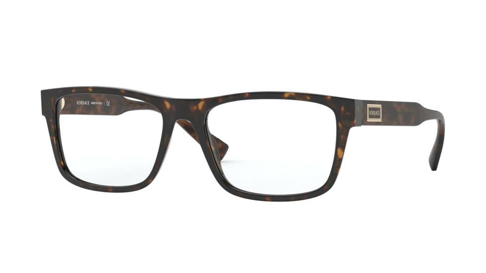 Versace VE3277 Eyeglass Frames 108-53 - Dark Havana