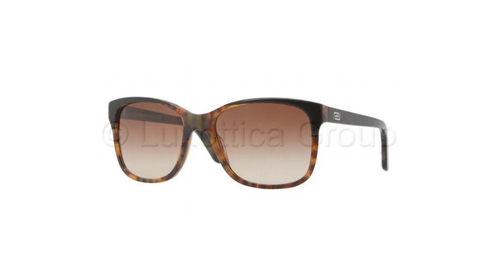 Versace VE4229 Sunglasses 913/13-5518 - Black / Havana Frame, Brown Gradient Lenses