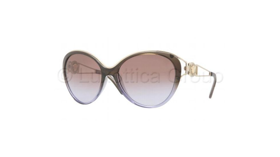 Versace VE4233 Sunglasses 500768-6017 - Brown Green Gradient Violet Frame, Brown Gradient Violet Lenses