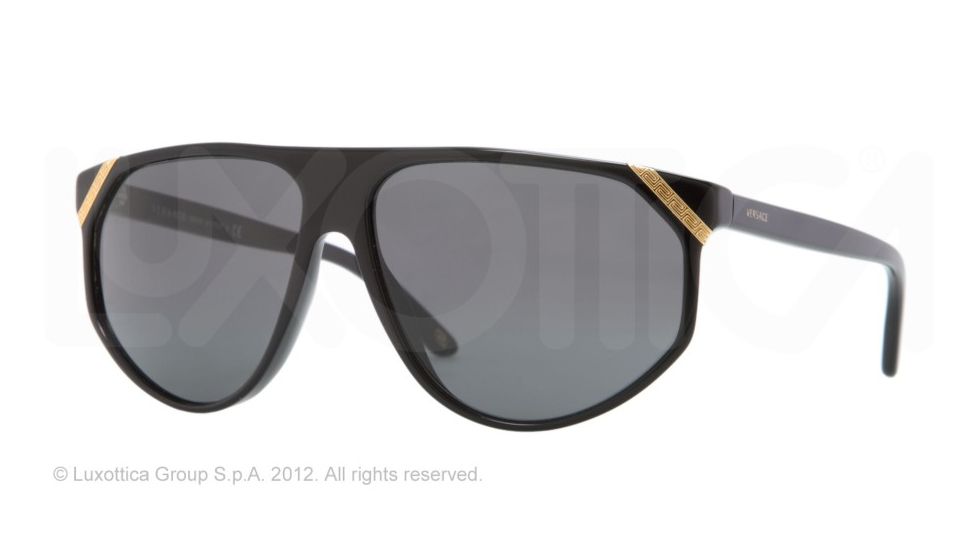 Versace VE4240 Progressive Prescription Sunglasses VE4240-GB1-87-61 - Lens Diameter 61 mm, Frame Color Black