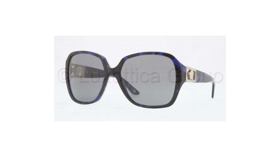 Versace VE4242B Sunglasses 980/87-5716 - Blue Havana Frame, Grey Lenses
